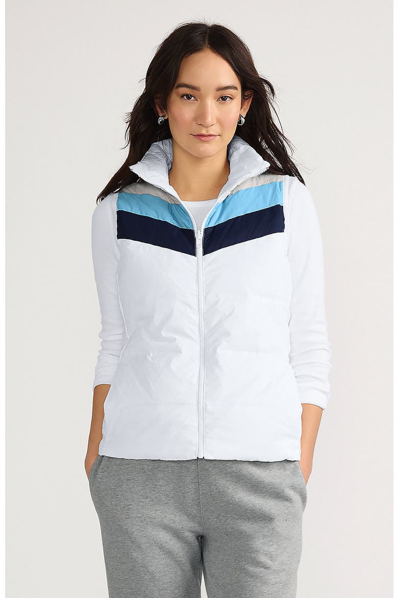 Wanderweight Reversible Packable Down Vest, Main, color, White/Blue Colorblock