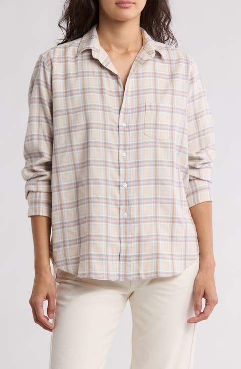 Plaid Relaxed Button-Up Shirt
