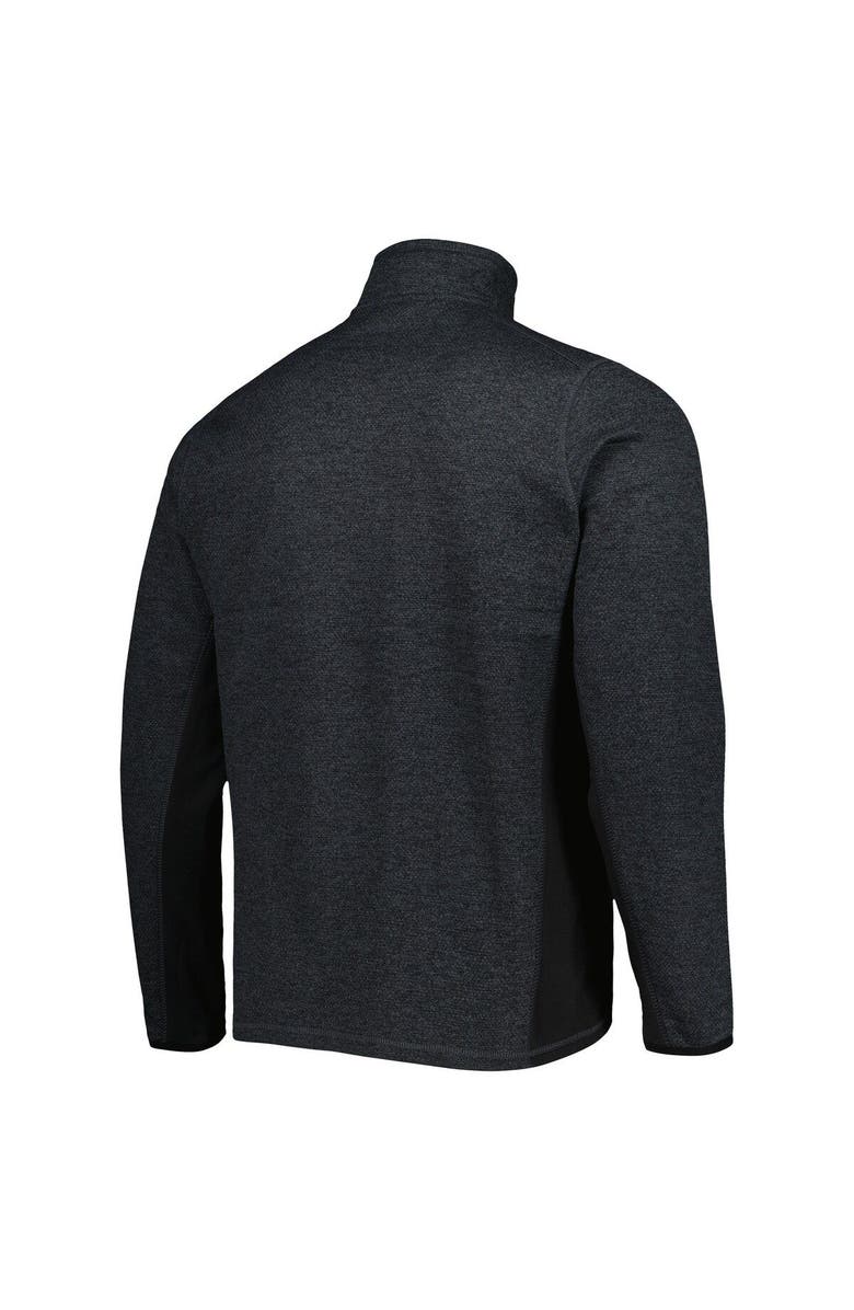 ANTIGUA Men's Antigua Heathered Black San Jose Sharks Course Quarter-Zip Jacket, Alternate, color, 