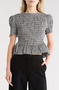 EDIT by JASON WU Smocked Peplum Top