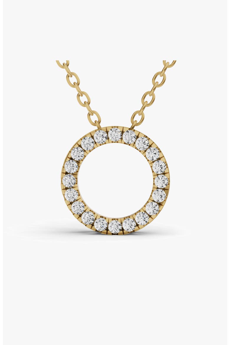 14K Gold 3 ct Necklace Circle Diamond, Main, color, Yellow Gold