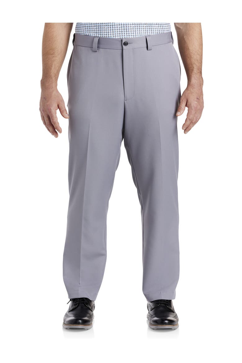 Microfiber Waist-relaxer Pants, Main, color, LIGHT GREY