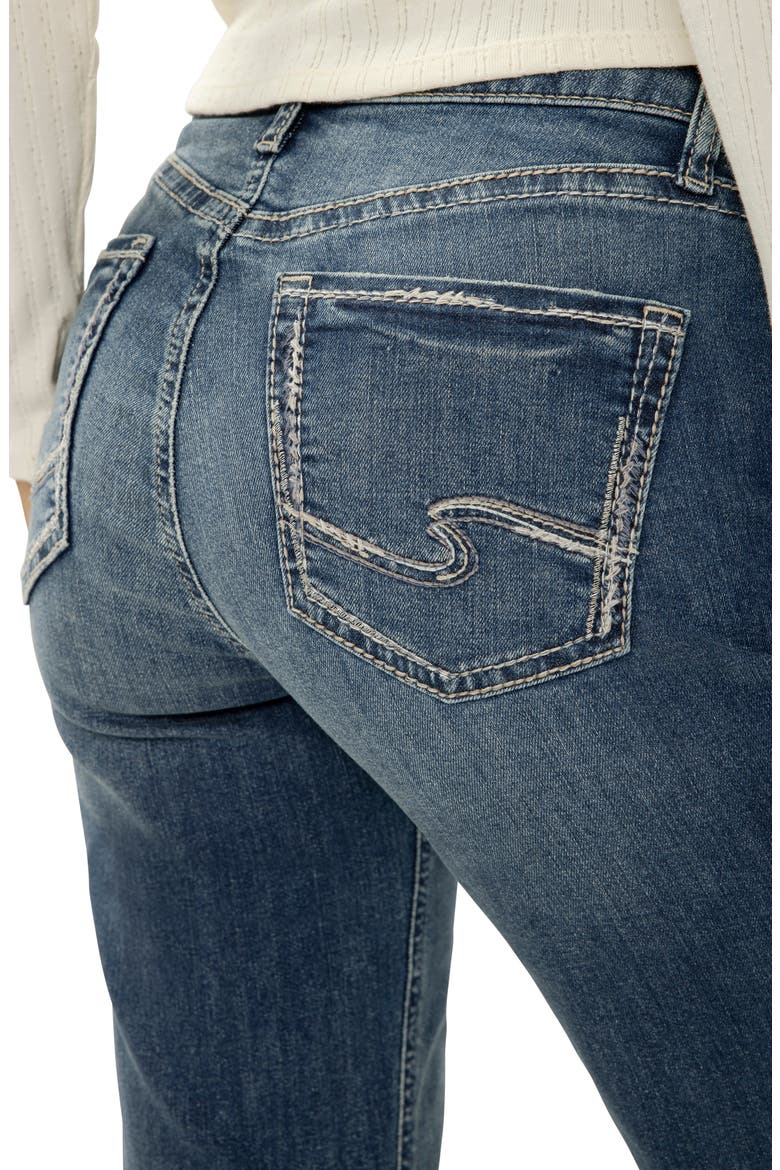 Avery Curvy Distressed Crop Straight Leg Jeans, Alternate, color, SYNTH
