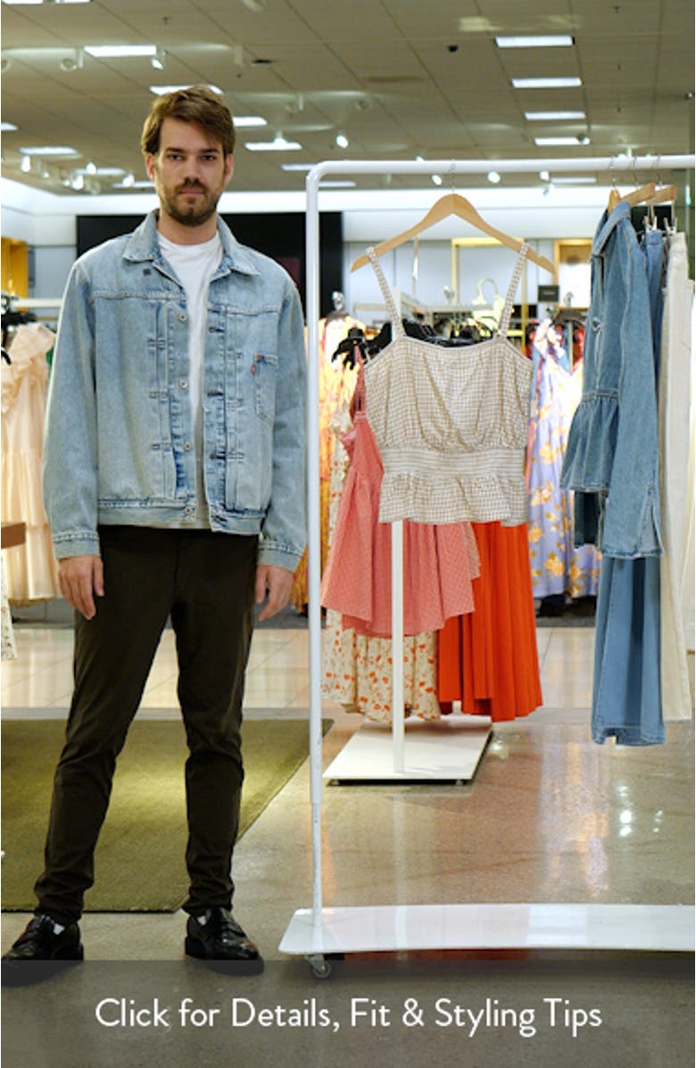 Gingham Cotton Smocked Waist Camisole, sales video thumbnail