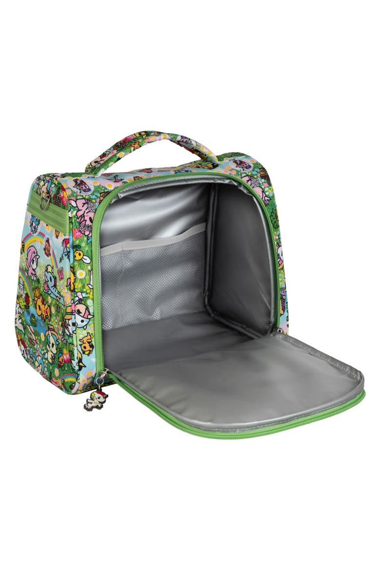 x Hello Kitty® Cherry Blossoms Insulated Bottle Bag, Alternate, color, MEADOW BLOOMS