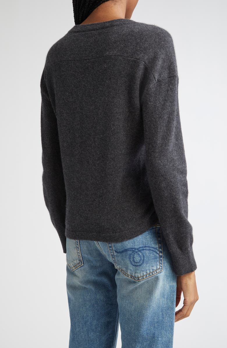 R13 Wrap Around Cashmere Cardigan, Alternate, color, Charcoal