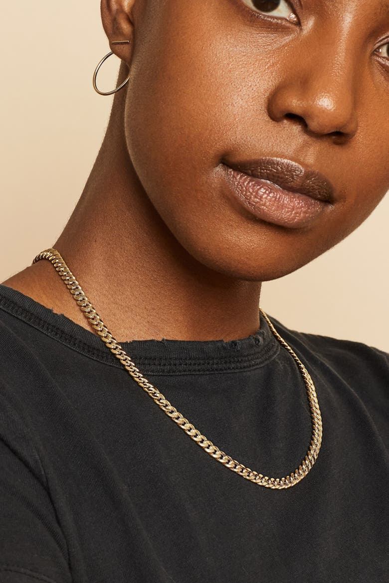 14K Gold Estate Cuban Bold Chain Necklace, Alternate, color, Yellow Gold
