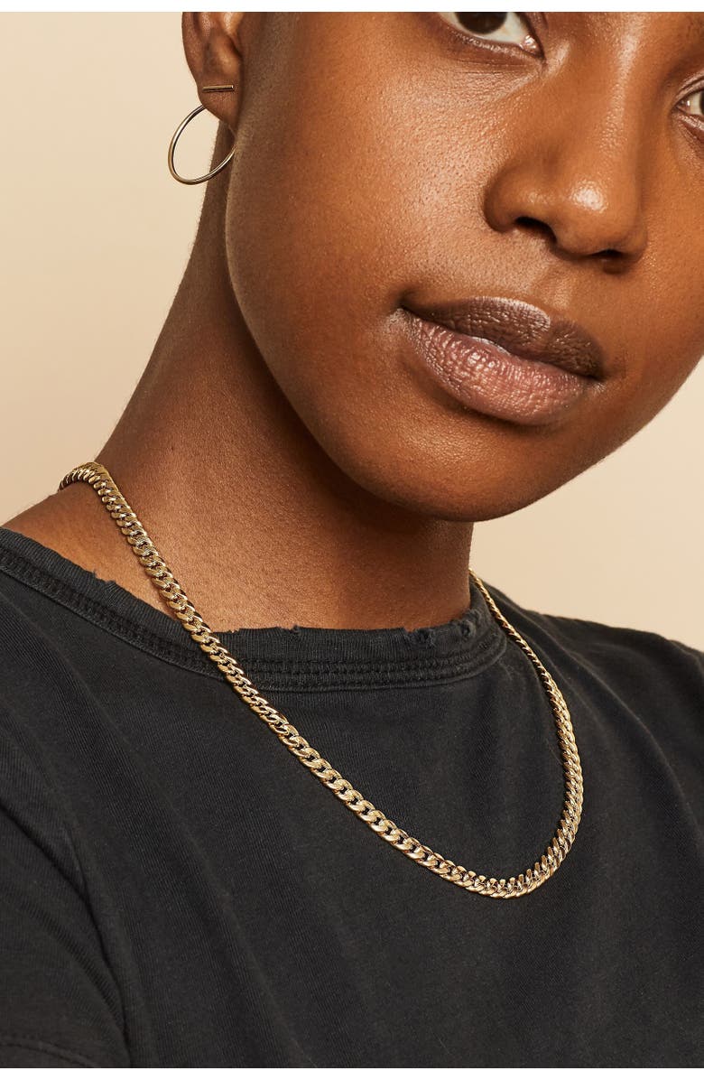 Oradina 14K Gold Estate Cuban Bold Chain Necklace, Alternate, color, Yellow Gold