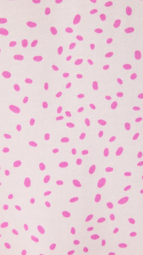 The Cat's Pajamas Pima Knit Short Set Stripes Dots In Pink