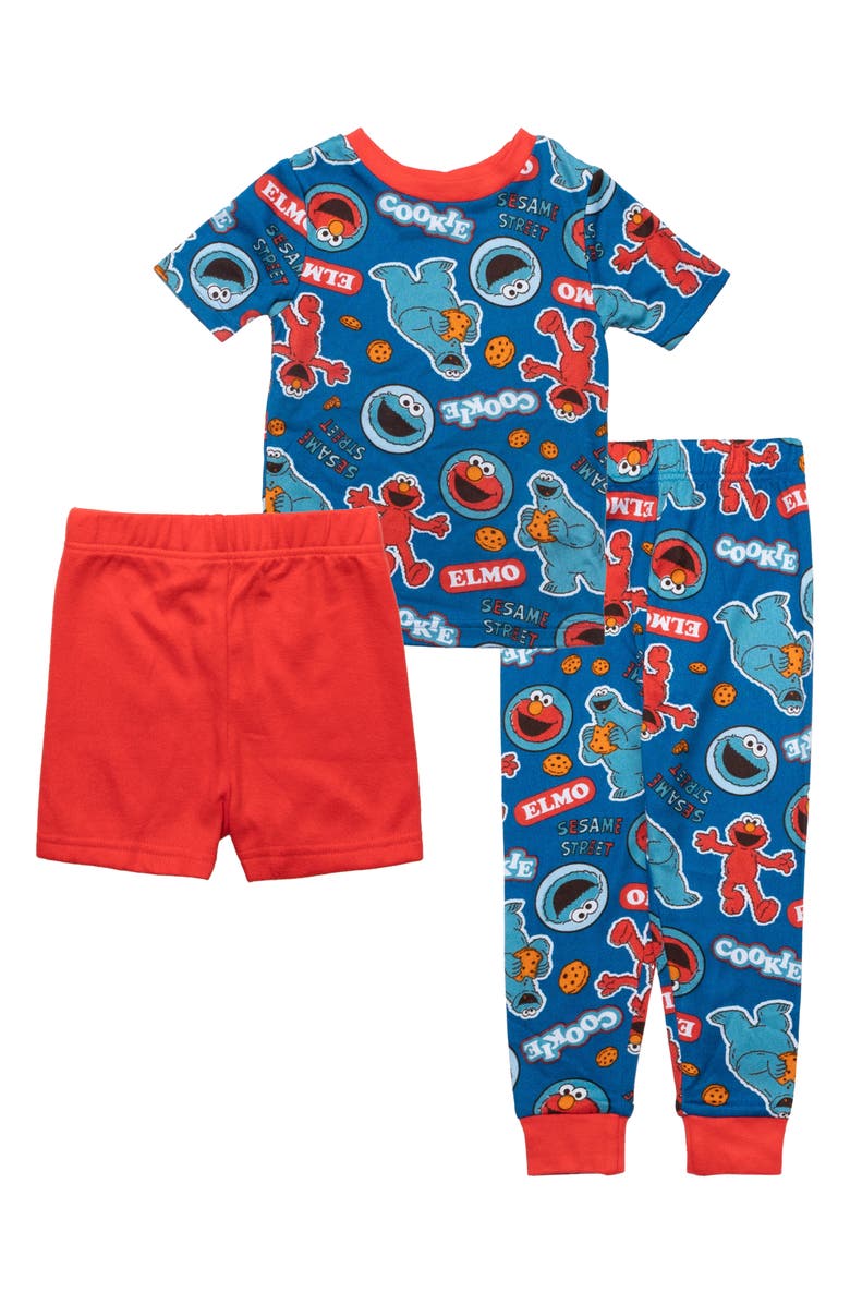 AME Elmo 3-Piece Fitted Pajama Set, Main, color, 