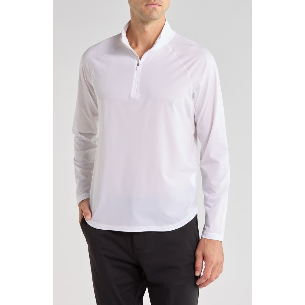 G/fore Italian Tech Quarter Zip Pullover In Snow