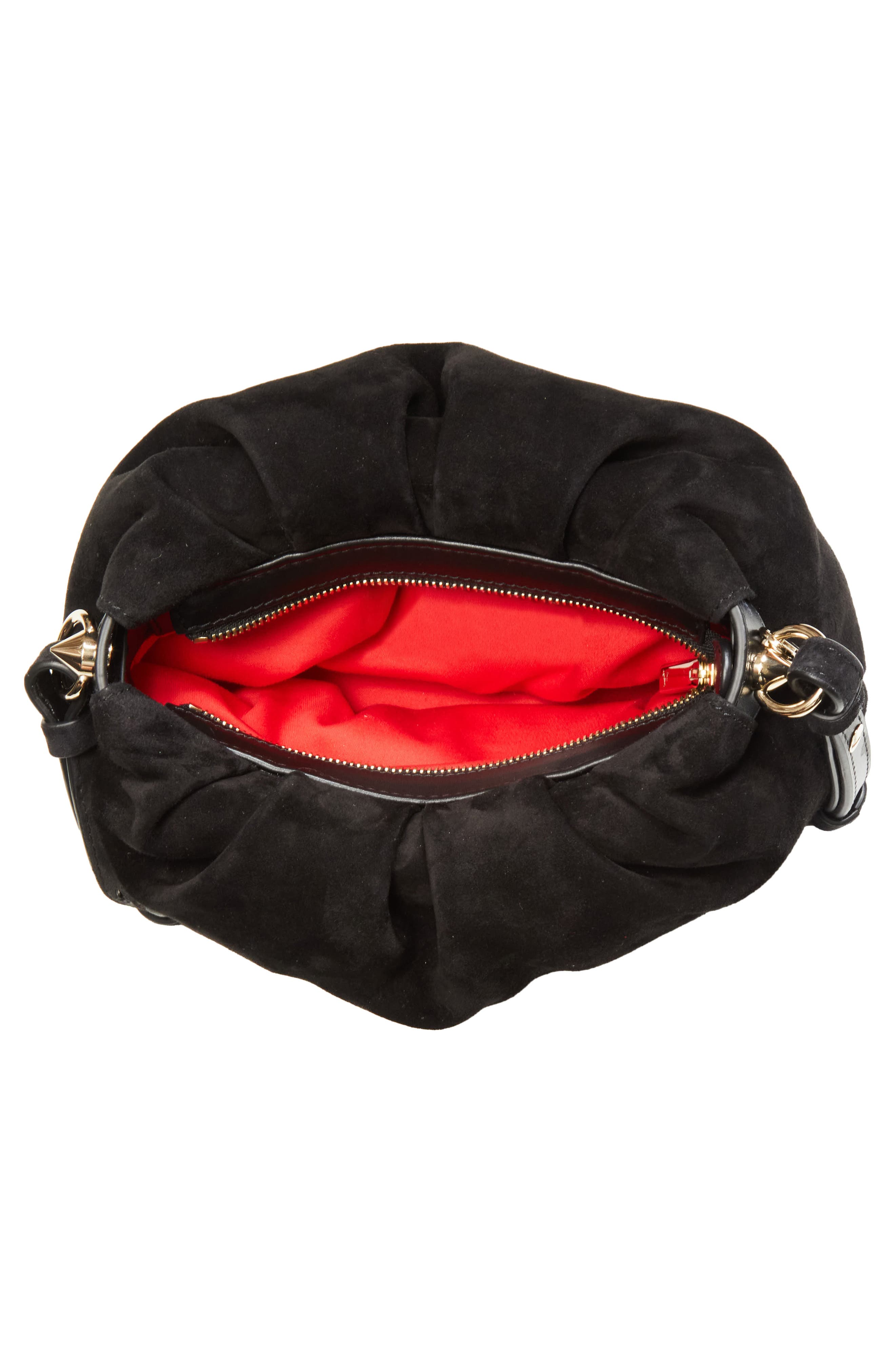 Mini Eva Suede Crossbody Bag, Alternate, color, BK01 BLACK