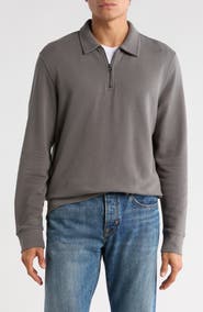 Vince French Terry Quarter Zip Pullover