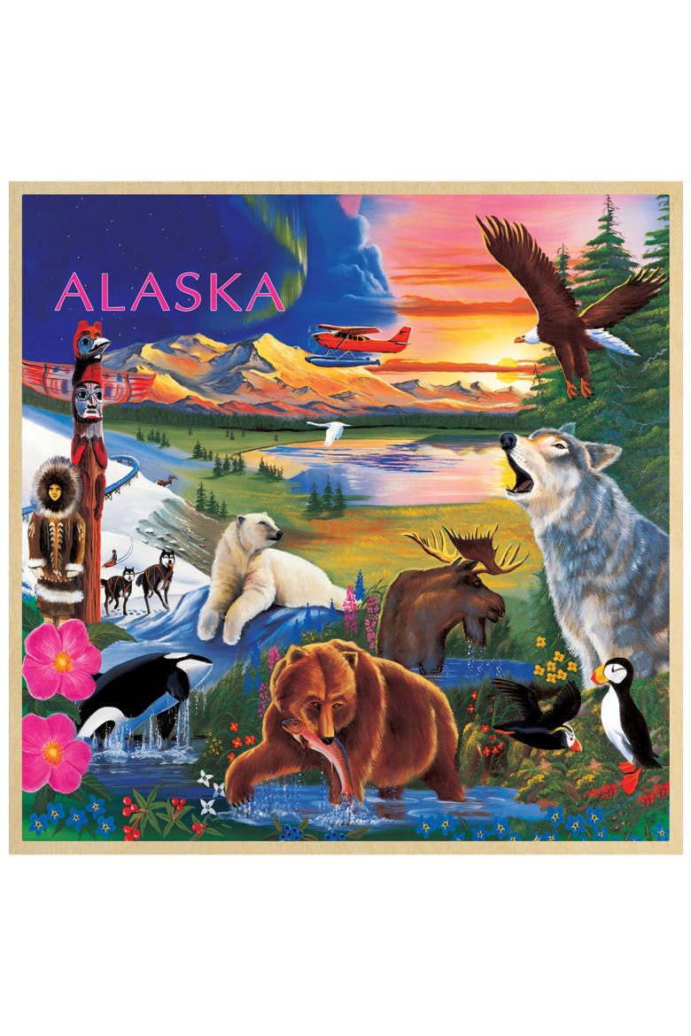 Wildlife of Alaska 48 Piece Wood Puzzle, Alternate, color, Multicolor