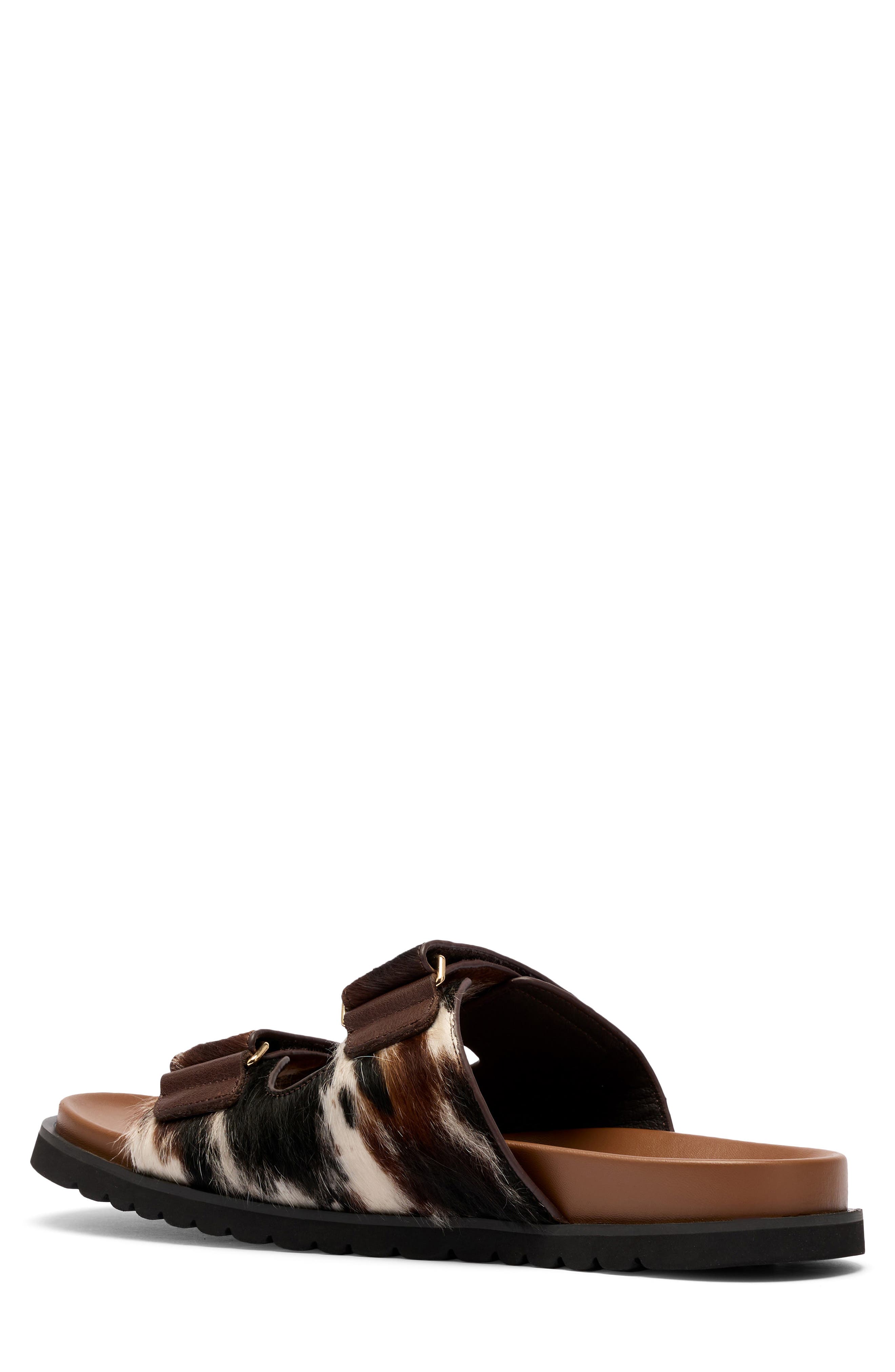 MARC NOLAN <p>Monaco Calf Hair Slide Sandal (Women)</p>, Alternate, color, Dark Horse