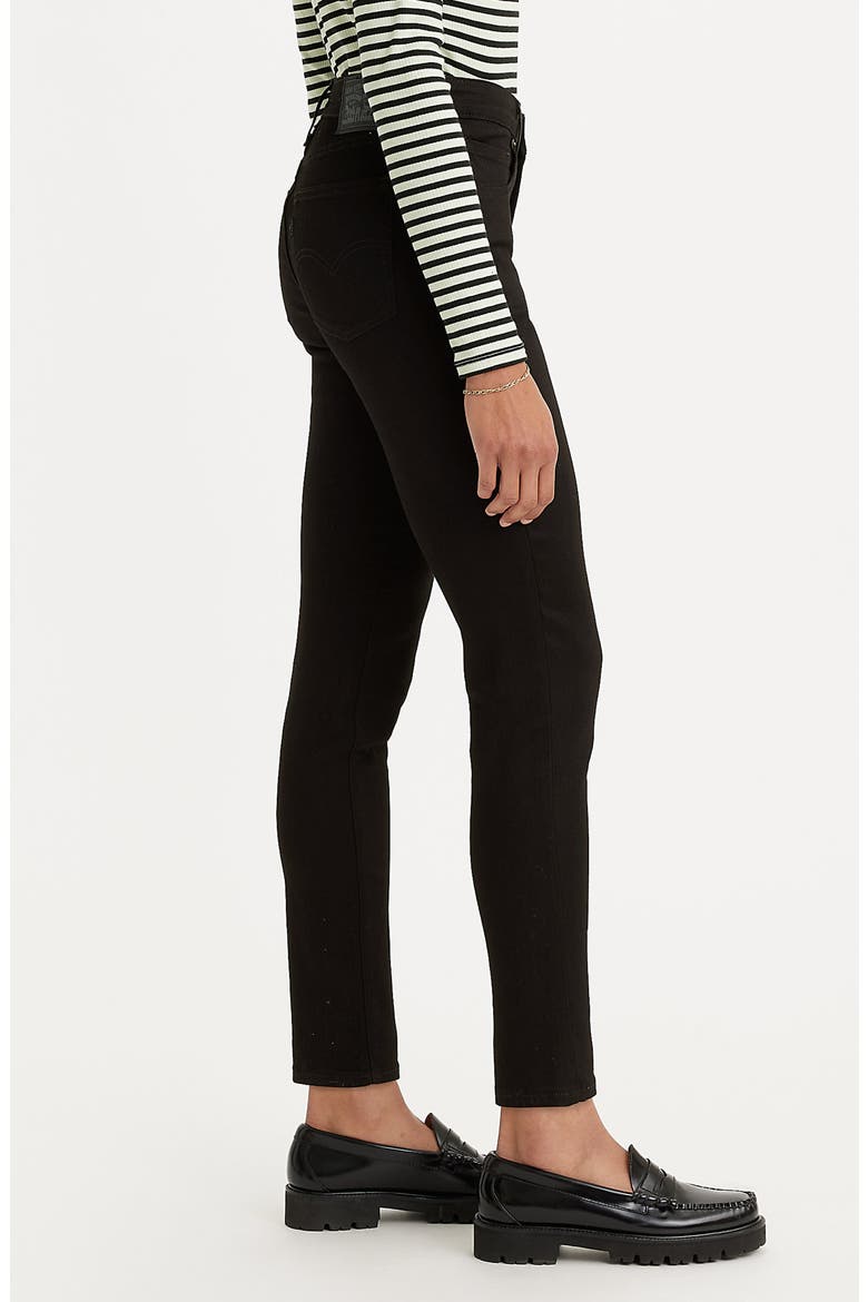 721 High Waist Ankle Skinny Jeans, Alternate, color, SOFT BLACK