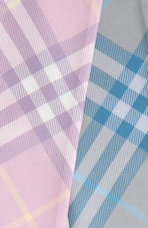 Burberry Check Silk Twill Skinny Scarf In Blue