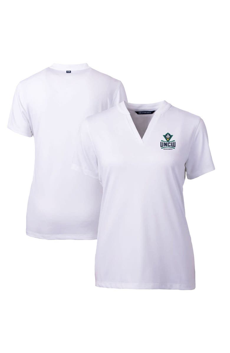 Cutter & Buck Women's Cutter & Buck White UNC Wilmington Seahawks Forge Blade V-Neck Top, Alternate, color,
