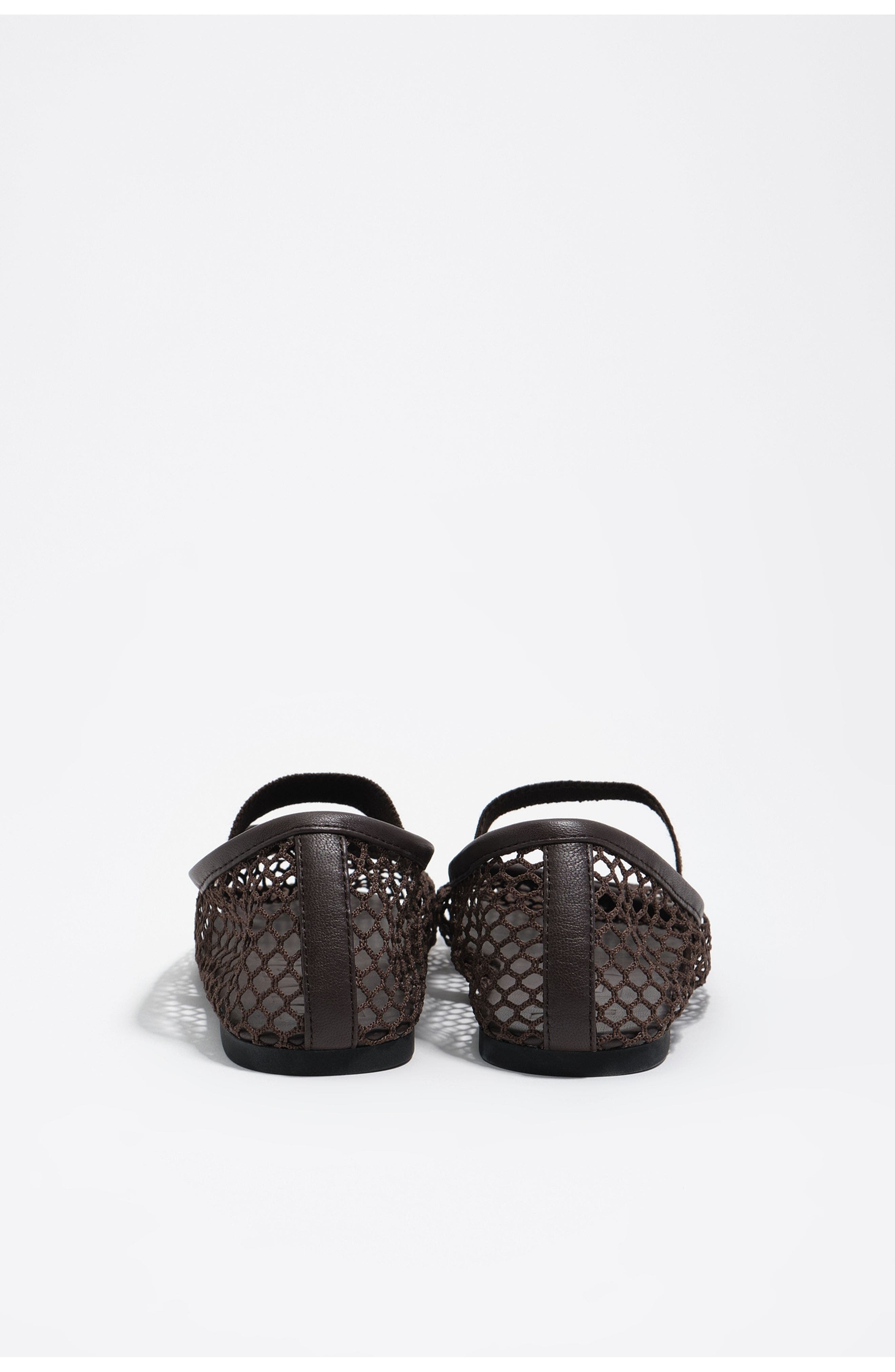 Mesh Ballerina, Alternate, color, DARK BROWN