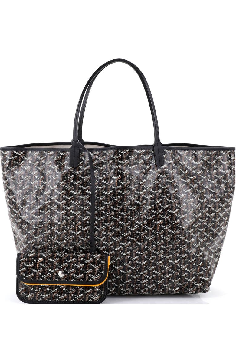 Pre-Owned Goyard Anjou Reversible Tote Coated Canvas GM, Alternate, color, Black