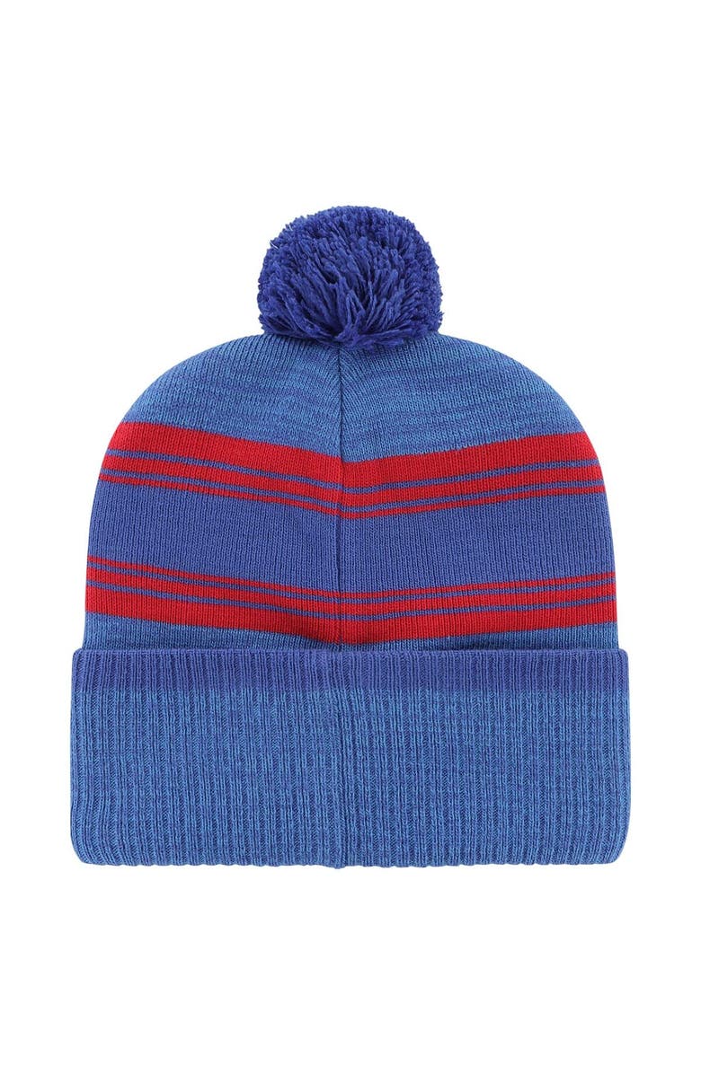 '47 Men's '47 Royal Buffalo Bills Fadeout Cuffed Knit Hat with Pom, Alternate, color, 