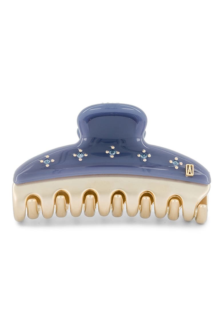Vendrome Crystal Hair Clip, Alternate, color, NAVY BLUE