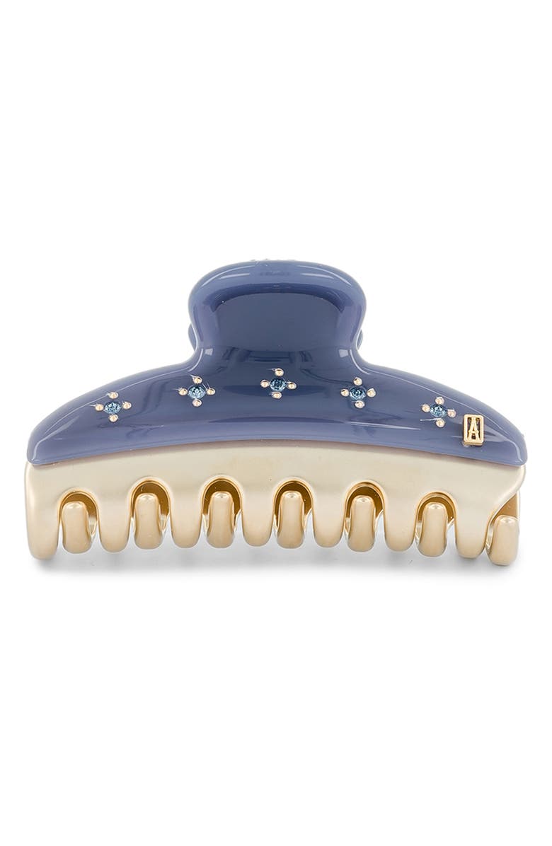 Alexandre de Paris Vendrome Crystal Hair Clip, Alternate, color, Navy Blue