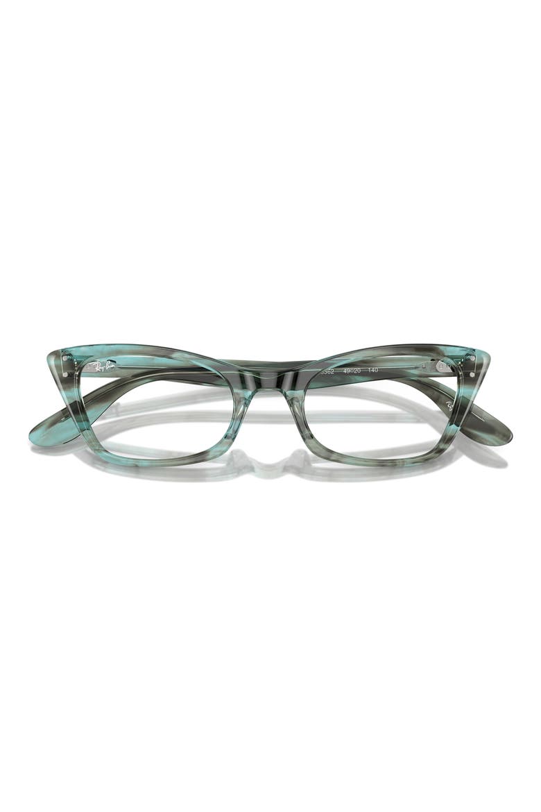 51mm Cat Eye Optical Glasses, Alternate, color, STRIPED GREEN