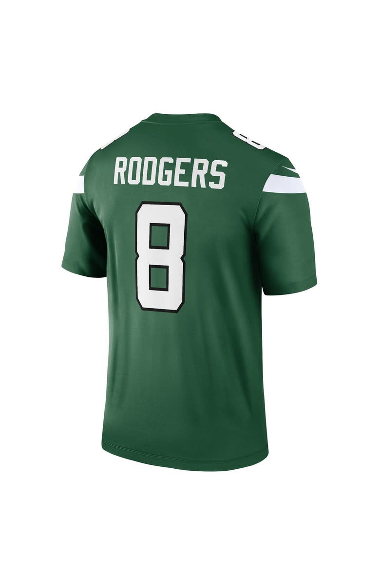 Nike Men's Nike Aaron Rodgers Gotham Green New York Jets Legend Player Jersey, Alternate, color,