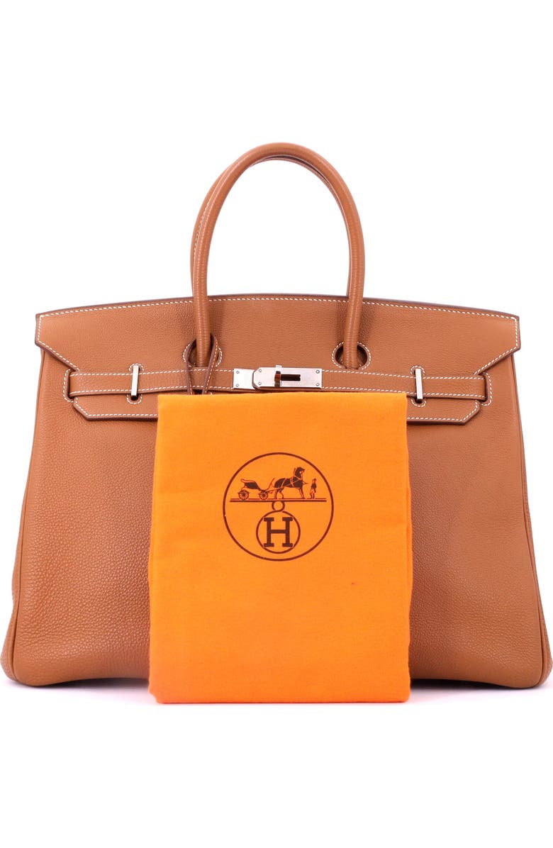 Pre-Owned Hermes Birkin Handbag Brown Togo with Palladium Hardware 35, Alternate, color,