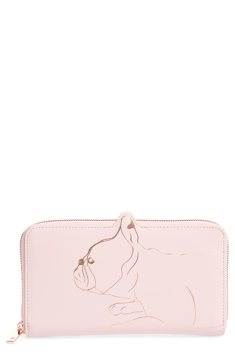 Ted Baker London Carryn Matinée Leather Wallet, Main, color,