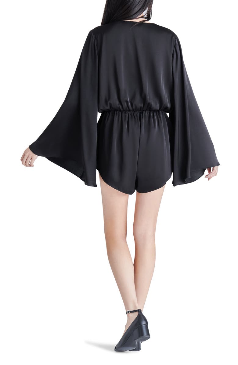 Steve Madden Farrah Long Sleeve Charmeuse Romper, Alternate, color,