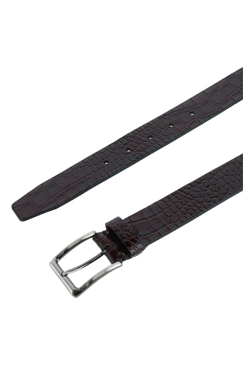 Matisse 35mm Mock Croc Leather Belt, Alternate, color, Brown