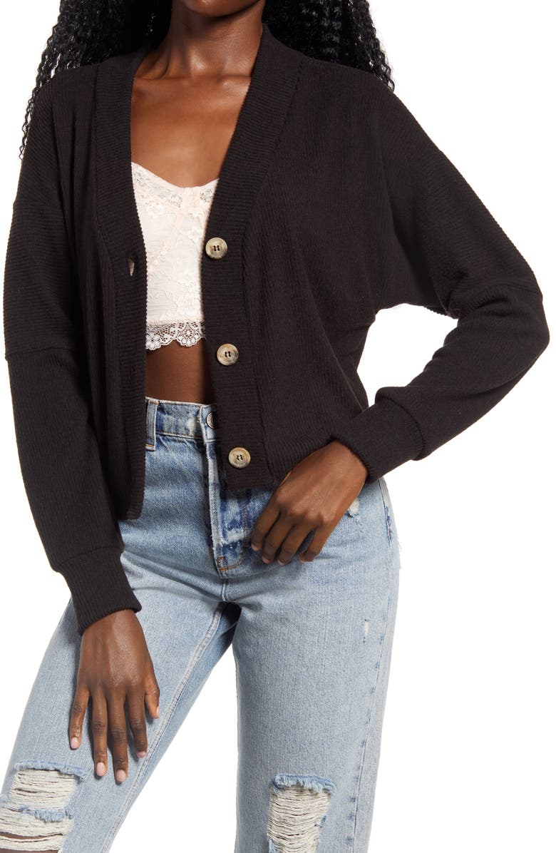 La La Land Creative Co La Land Creative Co Brushed Cardigan Sweater, Main, color,