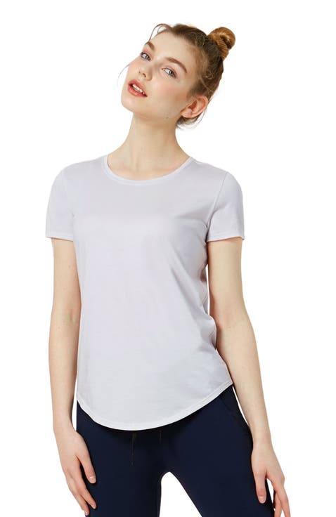 Rebody Essentials Scooped Short Sleeve Top