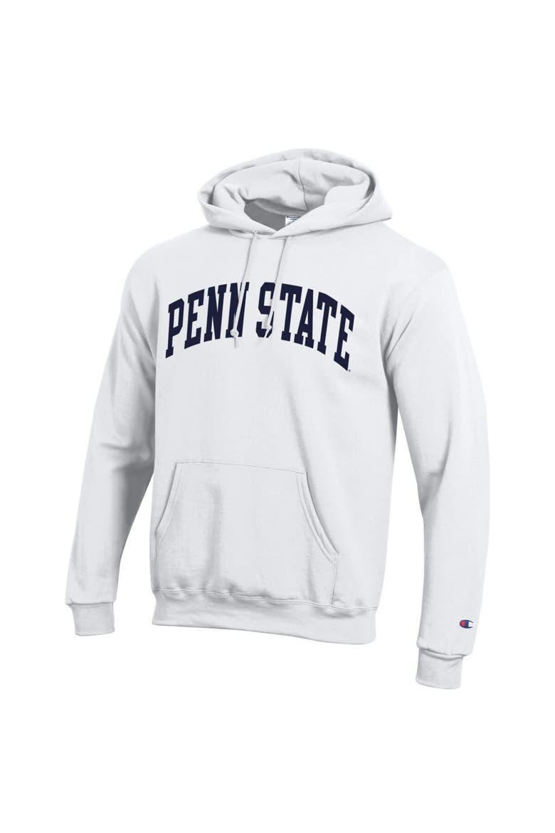 Men's Champion  White Penn State Nittany Lions Basic Arch Fleece Pullover Hoodie, Alternate, color, White