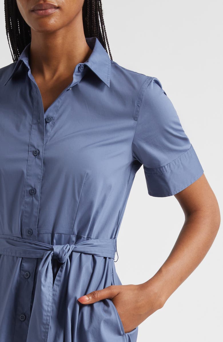 Lauren Ralph Lauren Cotton Blend Shirtdress, Alternate, color, Capri Blue
