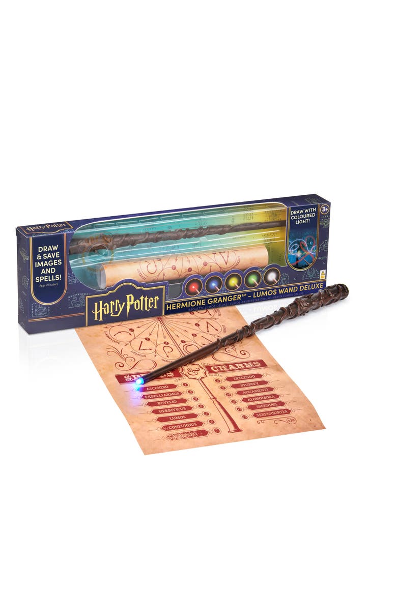 Deluxe Lumos Wand Hermione Granger, 14" Replica, Led Tip, Main, color, Brown