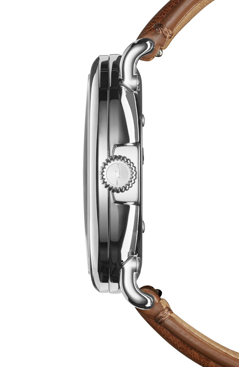 Shinola Runwell Leather Strap Watch, 41mm, Alternate, color, 