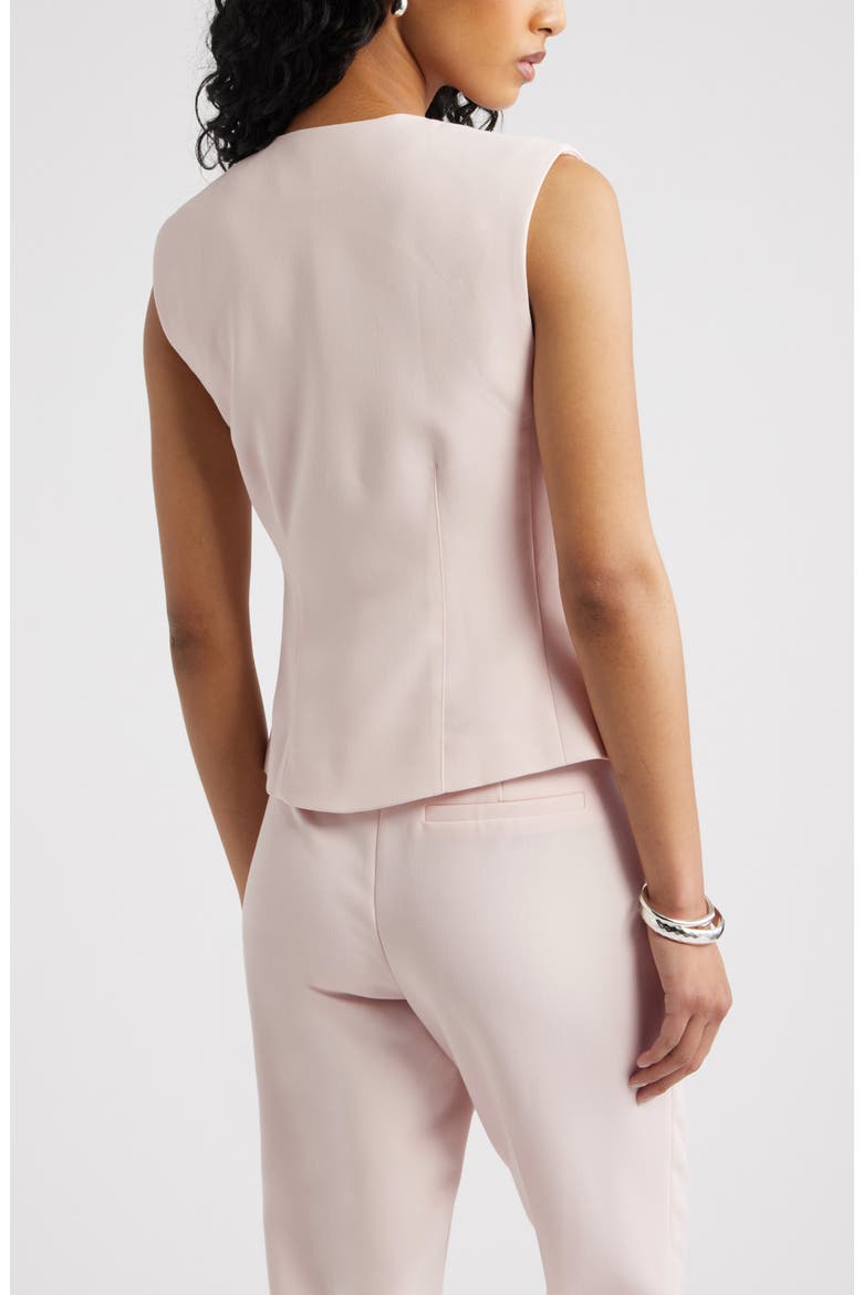 The Icon Darted Vest, Alternate, color, PINK PEONY BUD