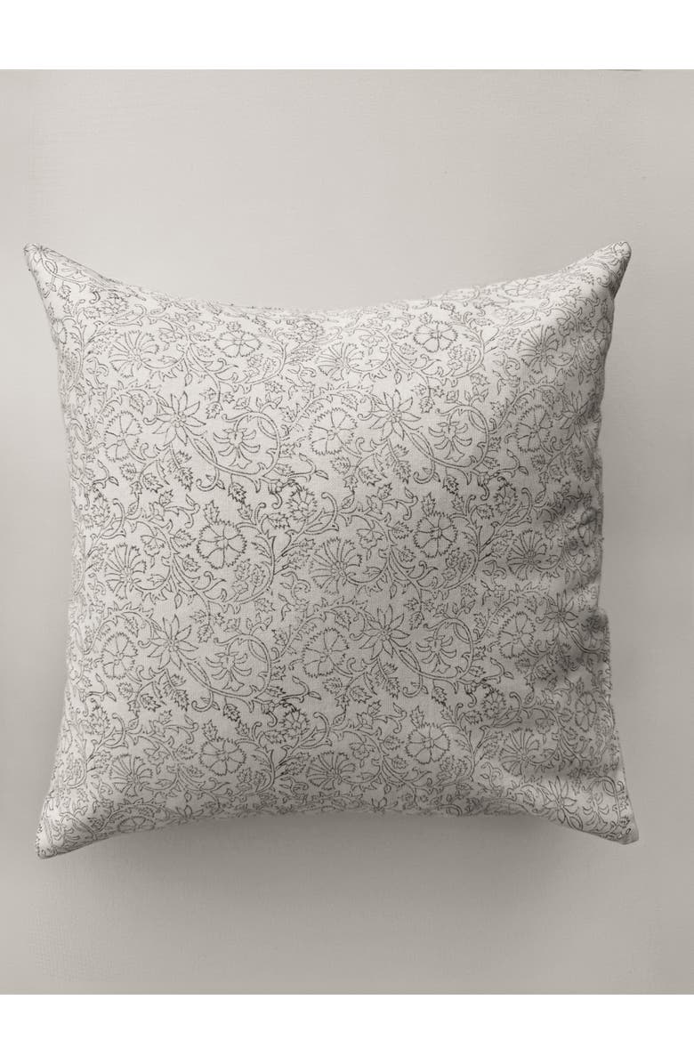 Ninéh Soft Smoke Block Print Pillow, Main, color, Beige