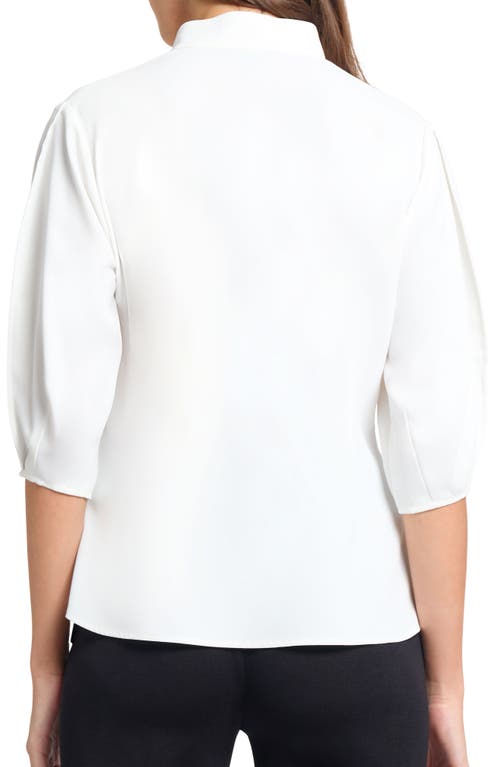 Misook Floral Embroidered Button-up Shirt