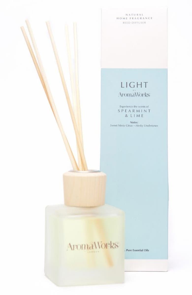 AROMAWORKS Spearmint & Lime Reed Diffuser, Main, color,