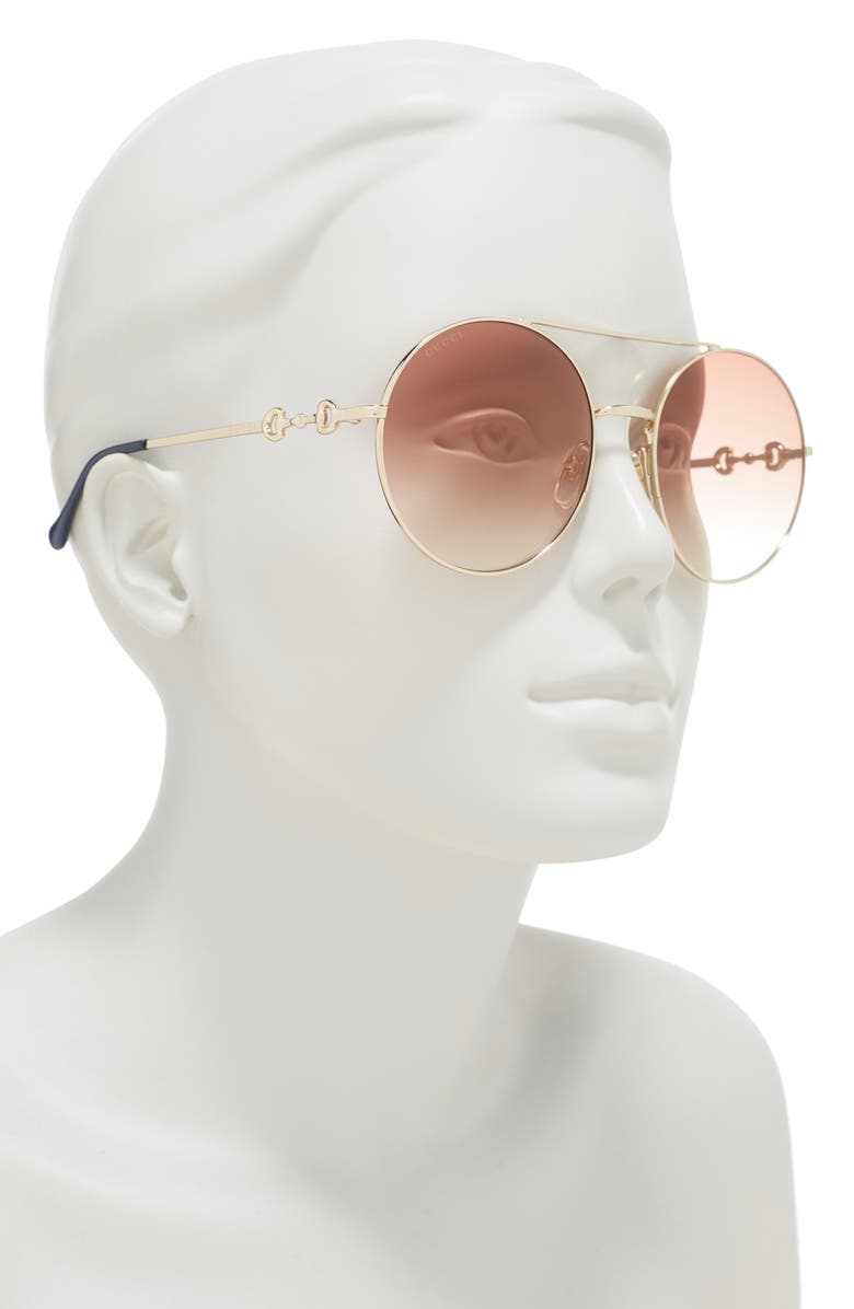 Gucci 59mm Round Sunglasses, Alternate, color,