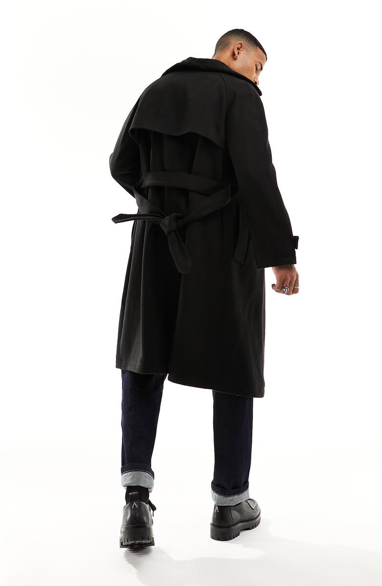 ASOS DESIGN Double Breasted Oversize Trench Coat, Alternate, color, 