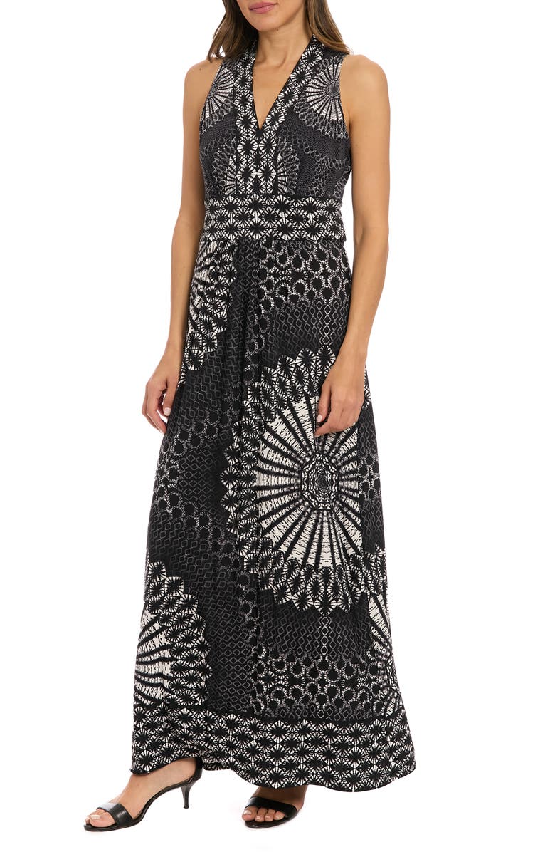 London Times Sleeveless Stretch Jersey Maxi Dress, Alternate, color, 