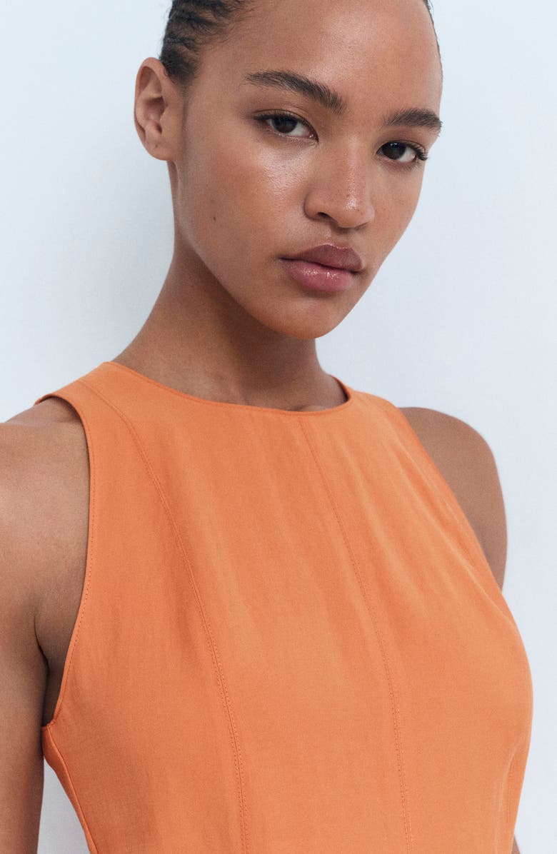 MANGO Pepa Sleeveless Dress, Alternate, color, Salmon