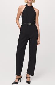 MANGO Cutaway Sleeveless Jumpsuit