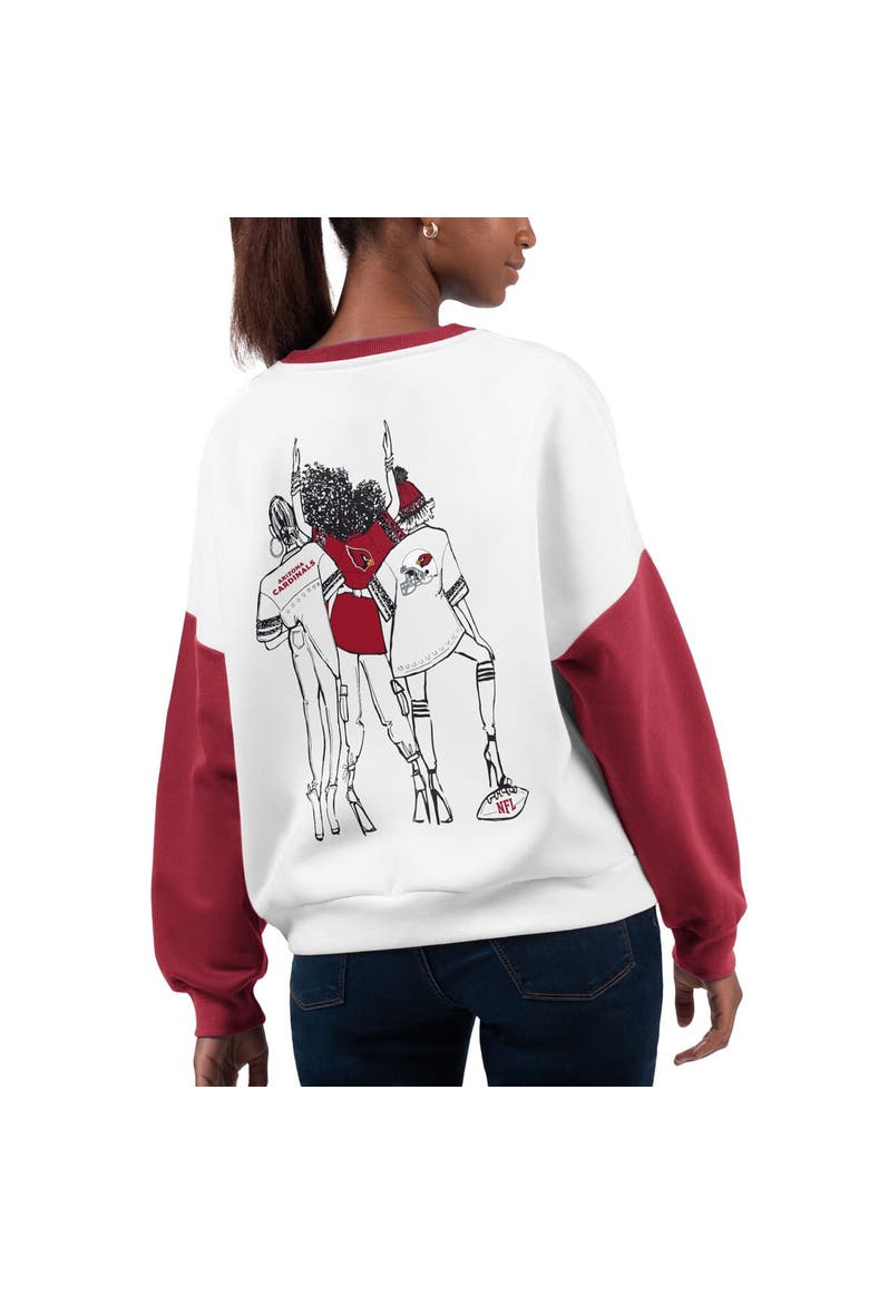 Women's G-III 4Her by Carl Banks White Arizona Cardinals A-Game Pullover Sweatshirt, Alternate, color, White