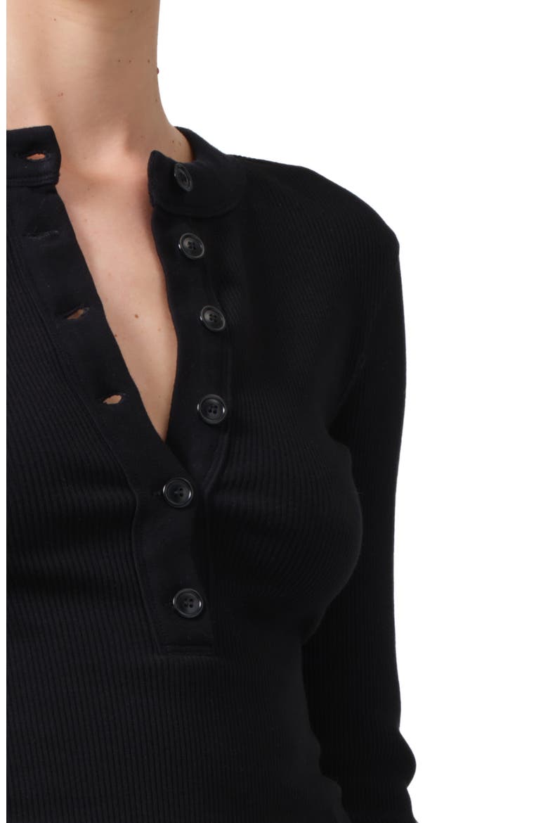 Varra Rib Henley, Alternate, color, BLACK